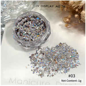 Ultra Sparkly Mixed Shape Polygonal Nail Sequins #03