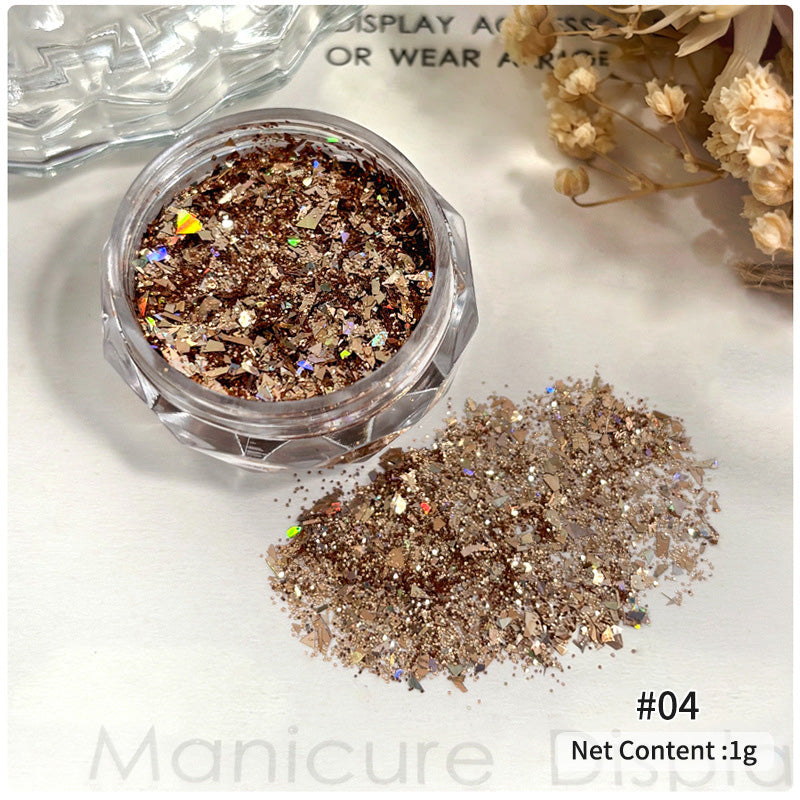 Ultra Sparkly Mixed Shape Polygonal Nail Sequins #04