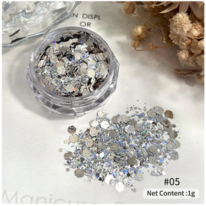 Ultra Sparkly Mixed Shape Polygonal Nail Sequins #05