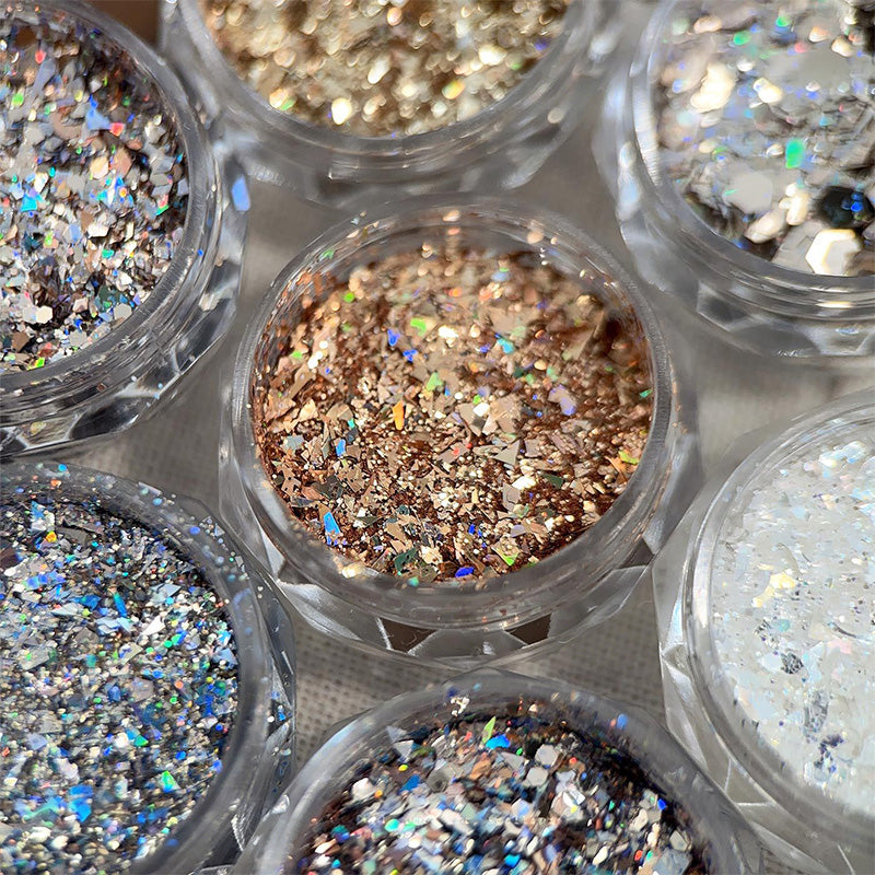 Ultra Sparkly Mixed Shape Polygonal Nail Sequins #04