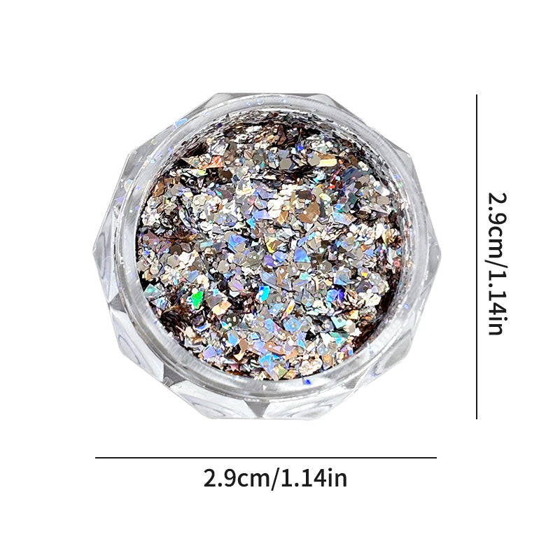 Ultra Sparkly Mixed Shape Polygonal Nail Sequins #04