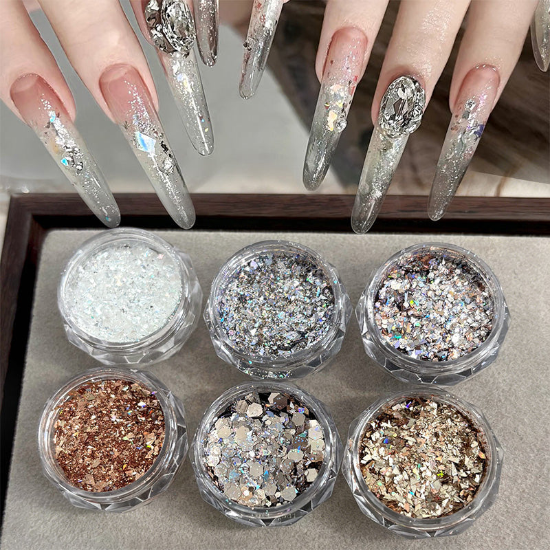 Ultra Sparkly Mixed Shape Polygonal Nail Sequins #04