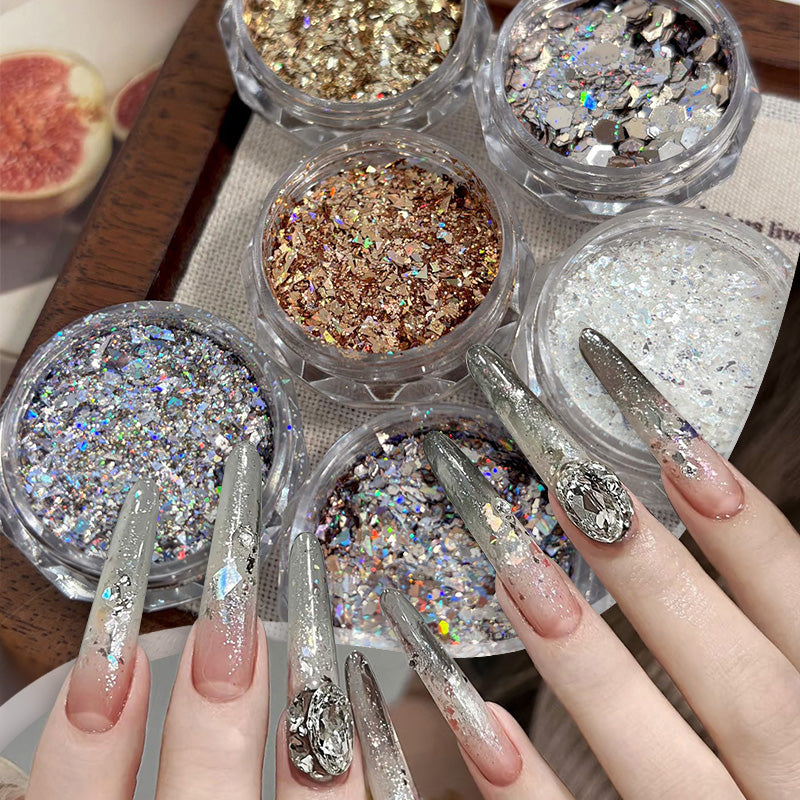 Ultra Sparkly Mixed Shape Polygonal Nail Sequins #04