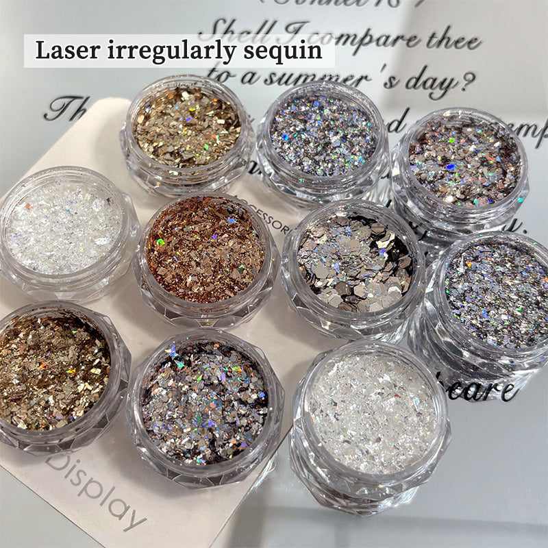 Ultra Sparkly Mixed Shape Polygonal Nail Sequins #04