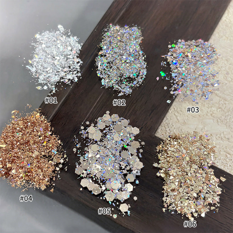 Ultra Sparkly Mixed Shape Polygonal Nail Sequins #04