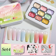 9 Colors Pat Painting Gel with Tooks Kit #04 Gel Nail Polish BORN PRETTY 