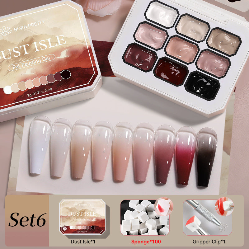 9 Grids Pat Painting Gel with Tooks Kit #06