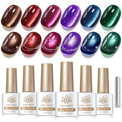 6 Colors Crystal Cat Magnetic Gel M75 Middle Ages 7ml Gel Nail Polish BORN PRETTY 