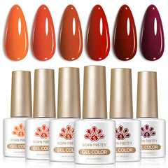 6 Colors Gel Set S64 Pumpkin Party 7ml