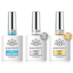 3 in 1 Nail Prep & Base Gel & Top Coat 15ml
