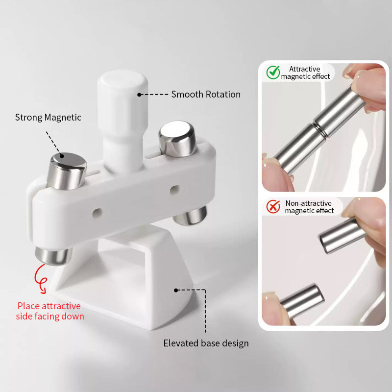 White Rotating Stand Strong Magnet Automatic Cat Magnetic Tool