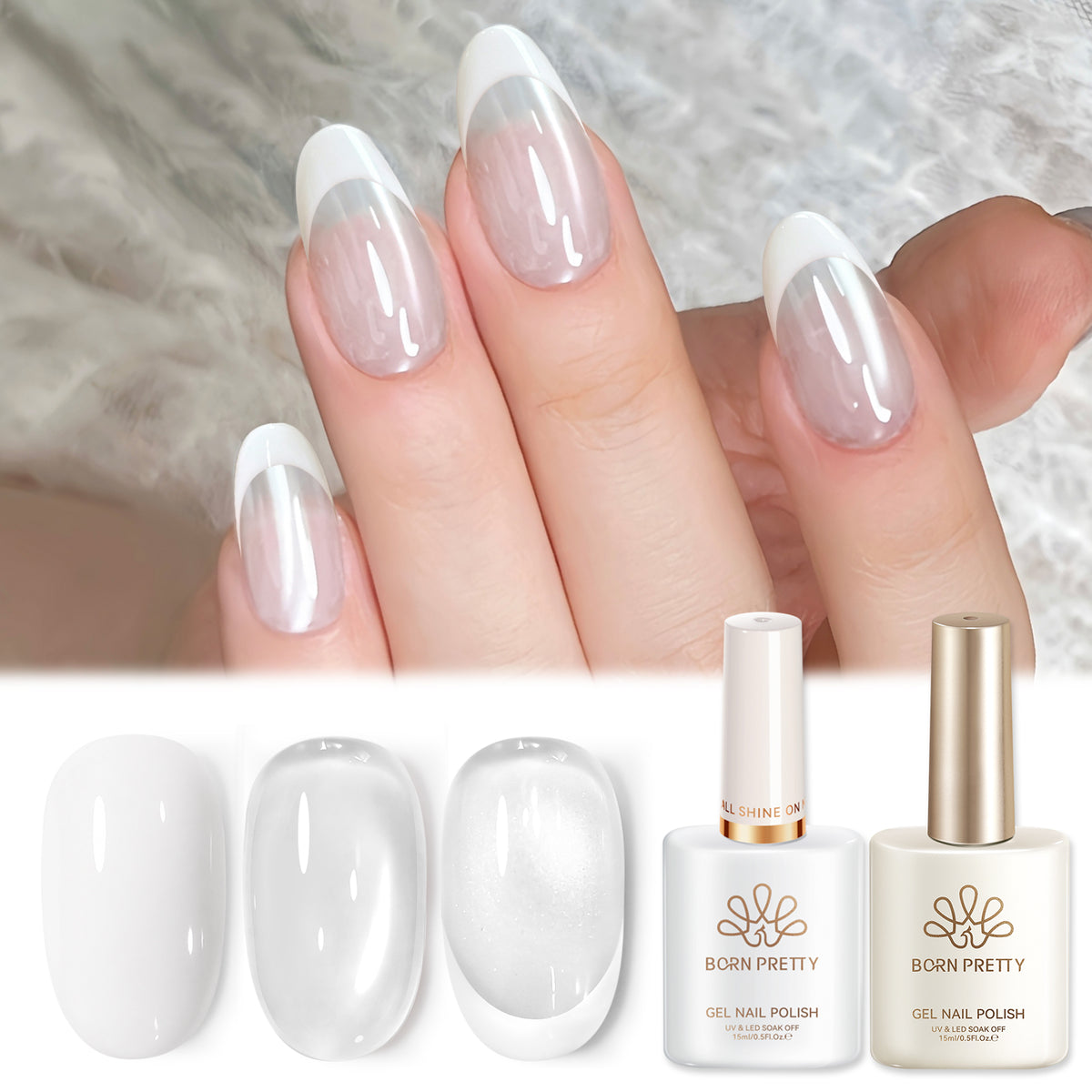 2pcs Set French Cat Magnetic Nails Kit #09