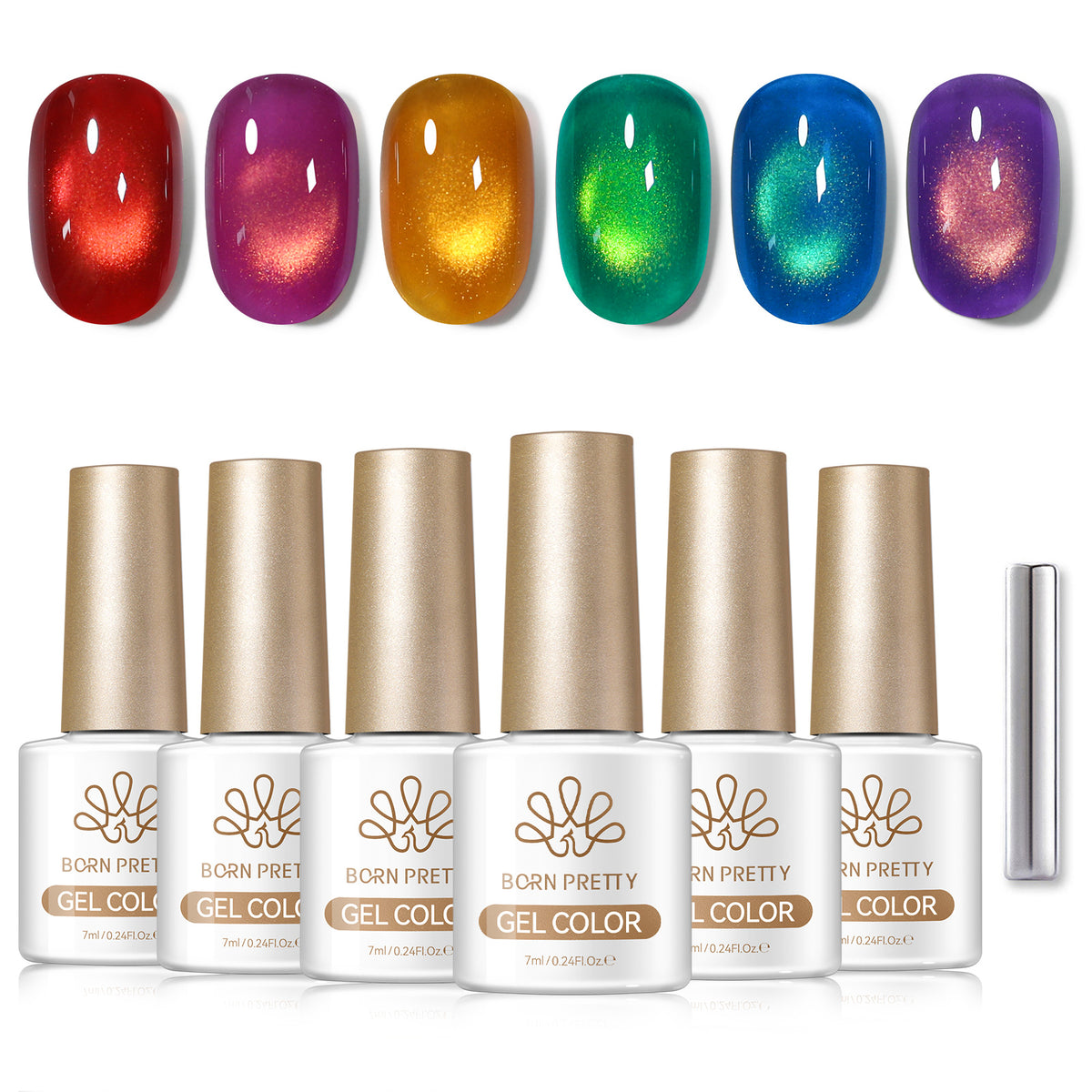 6 Colors Colored Cat Magnetic Gel M87 Starry Encounter 7ml