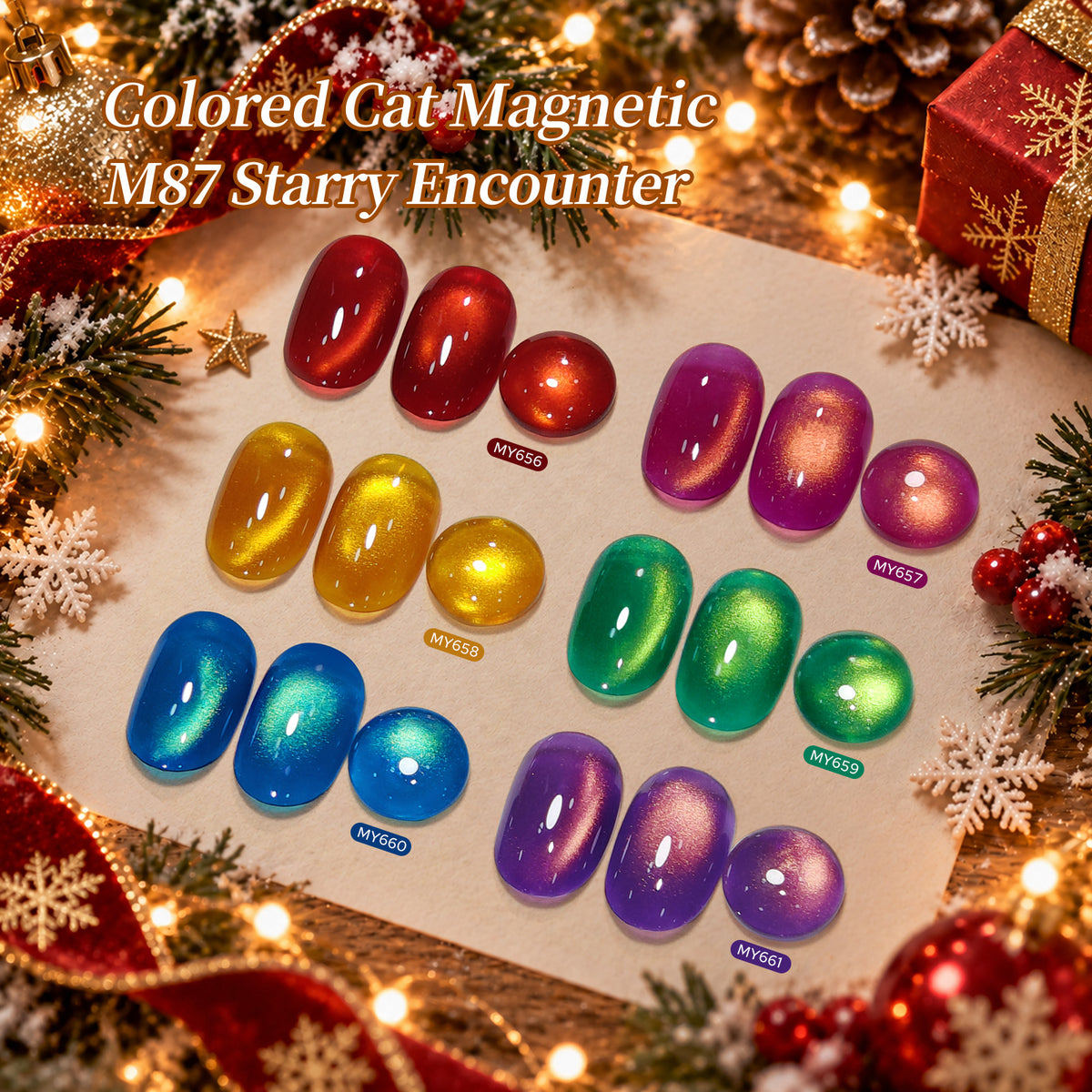 6 Colors Colored Cat Magnetic Gel M87 Starry Encounter 7ml