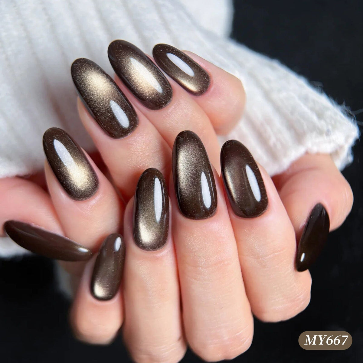 6 Colors Glass Cat Magnetic Gel M88 Tawny Moonlight 7ml Gel Nail Polish BORN PRETTY 
