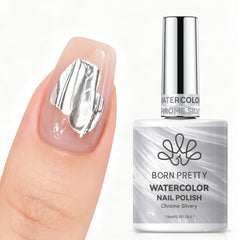 Chrome Silvery Watercolor Nail Polish 15ml