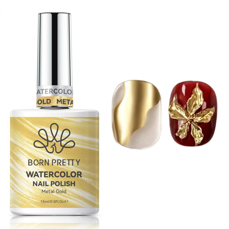 Metal Gold Watercolor Nail Polish 15ml