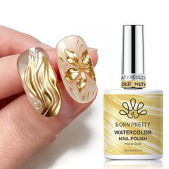 Metal Gold Watercolor Nail Polish 15ml