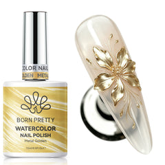 Metal Gold Watercolor Nail Polish 15ml