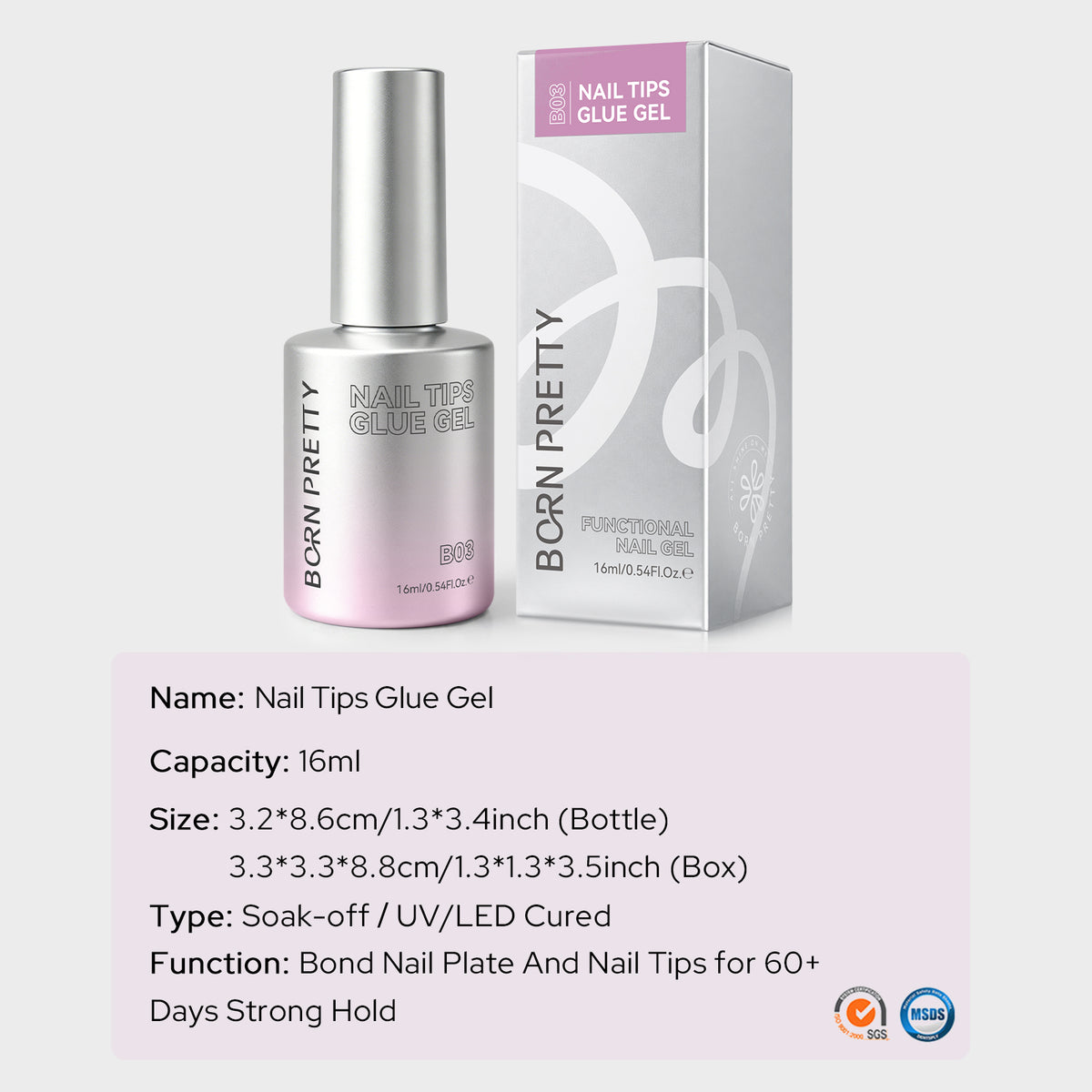 Nail Tips Glue Gel B03 16ml