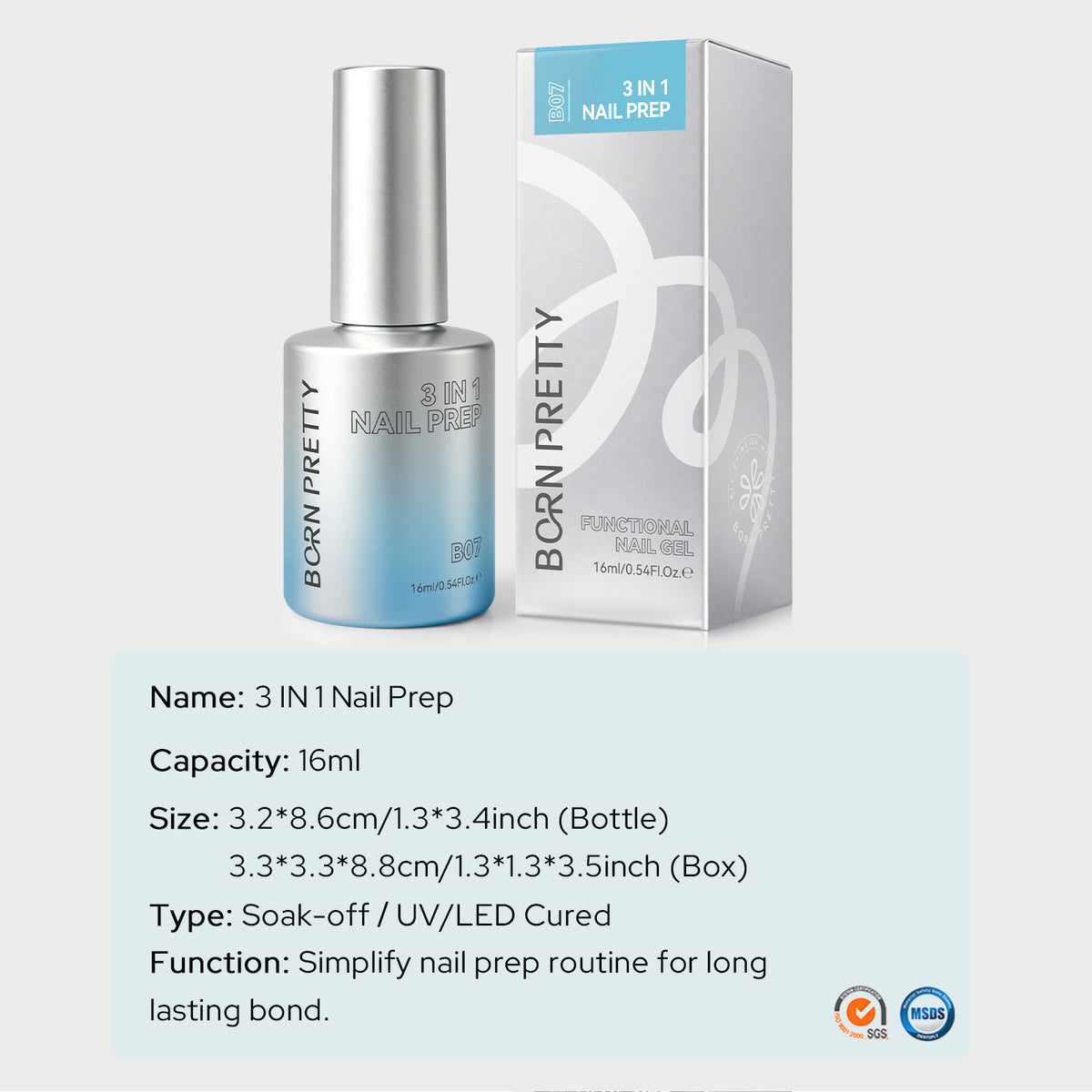 3 In 1 Nail Prep B07 16ml