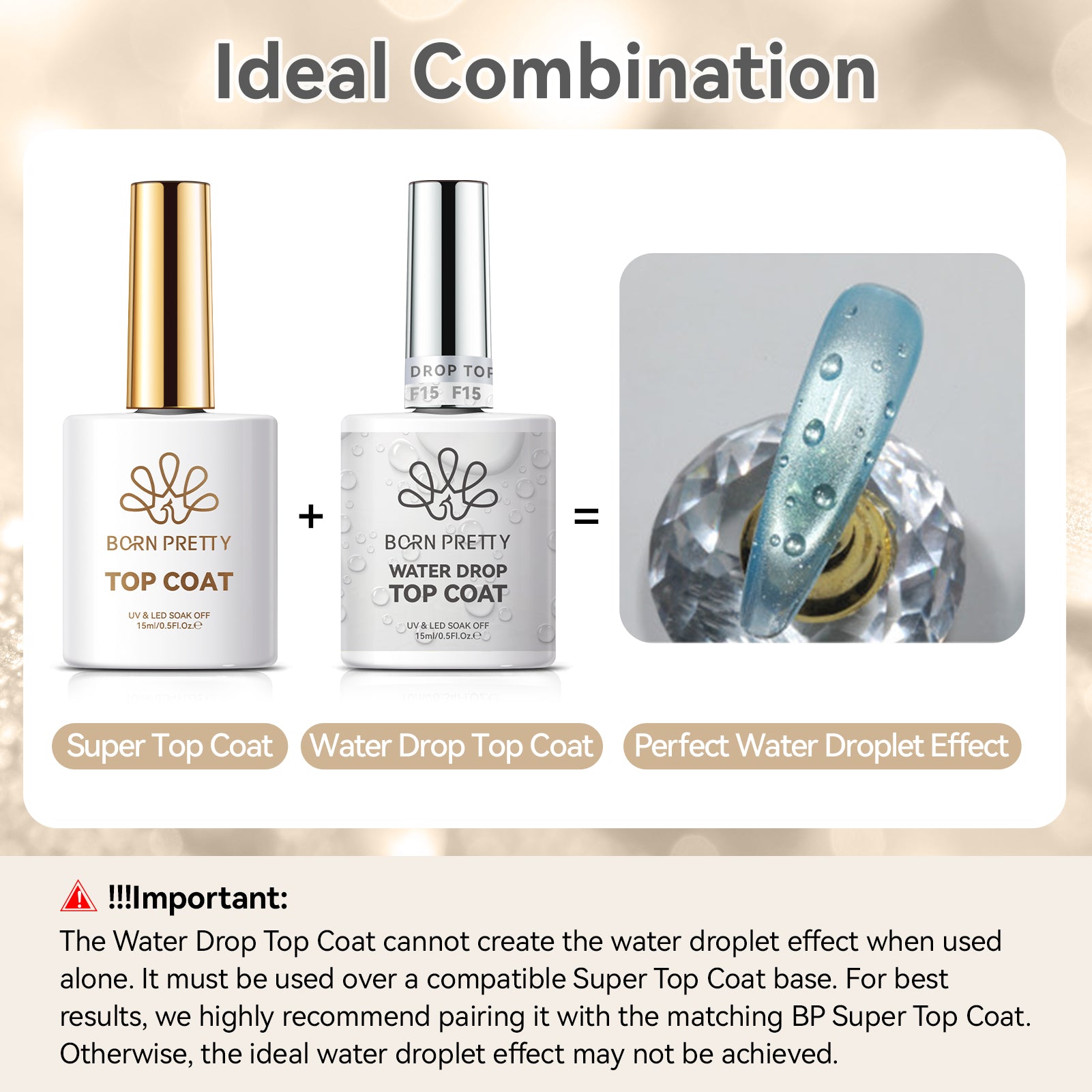 Water Drop & Super Top Coat Set 15ml