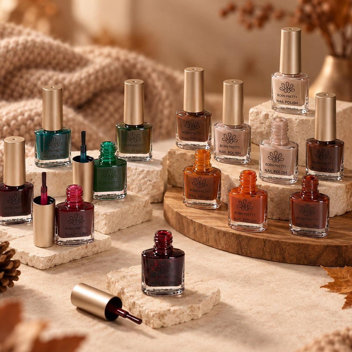 15 Colors Nail Polish Set Fireside Overture 7ml Nail Polish BORN PRETTY 