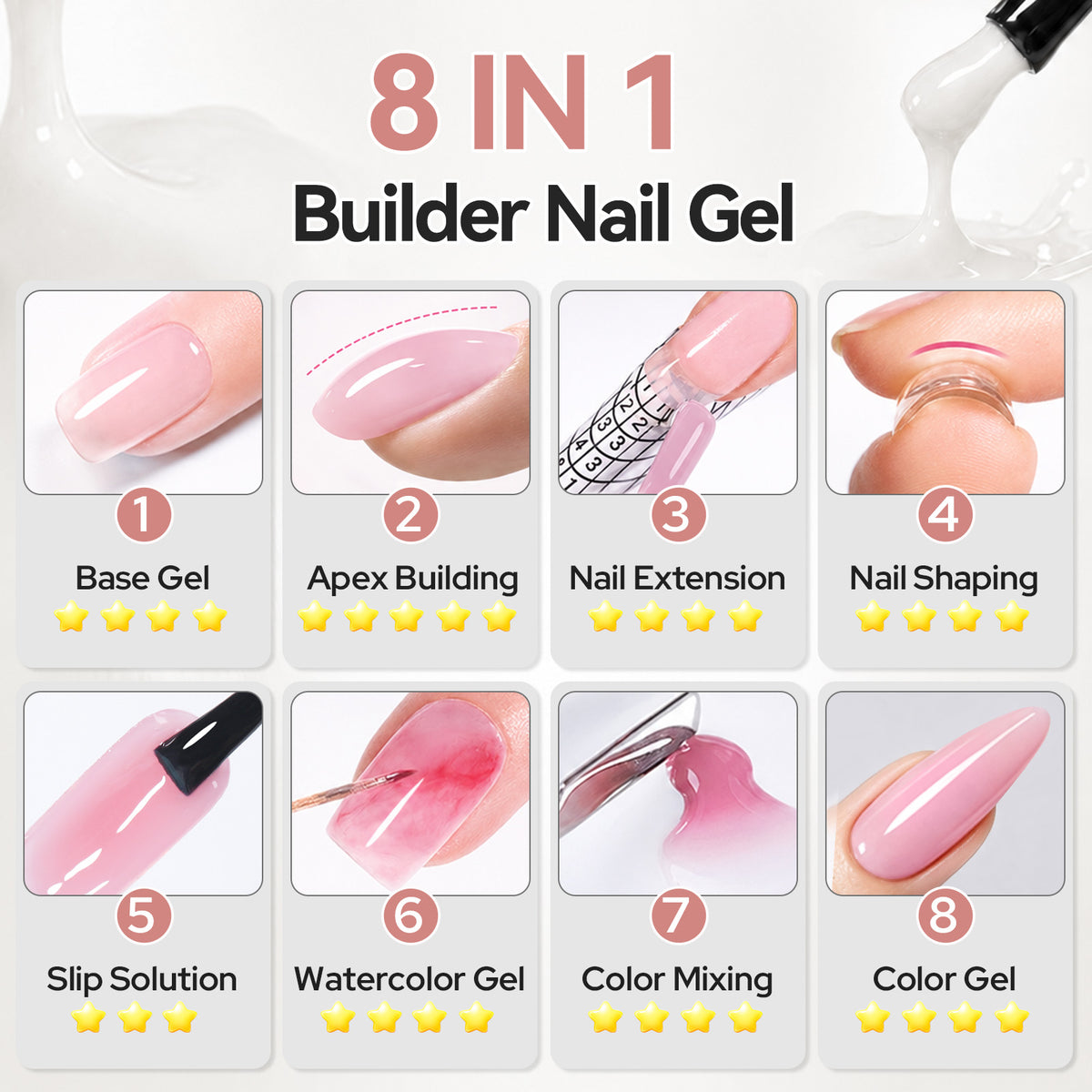 8 IN 1 Builder Gel B16 15ml