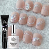 2pcs Set Watercolor Nail Polish & Sculpting Gel