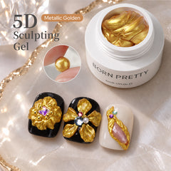 5D Sculpting Gel Metallic Gold Silver 5ml