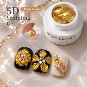 5D Sculpting Gel Metallic Gold Silver 5ml