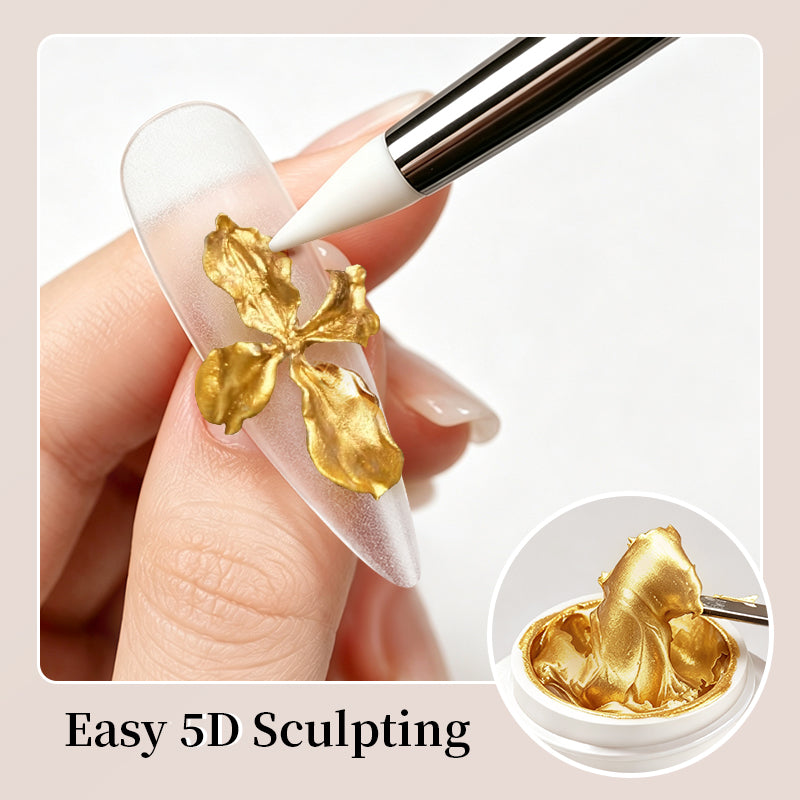 5D Sculpting Gel Metallic Gold Silver 5ml