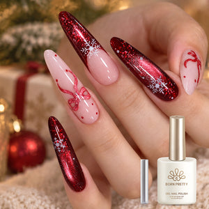 Glitter Cat Magnetic Gel MY716 Crimson Snow 15ml