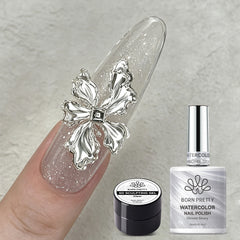 2pcs Set Watercolor Nail Polish & Sculpting Gel