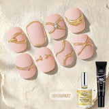 2pcs Set Watercolor Nail Polish & Sculpting Gel