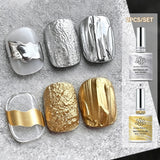 2pcs Set Watercolor Nail Polish & Sculpting Gel