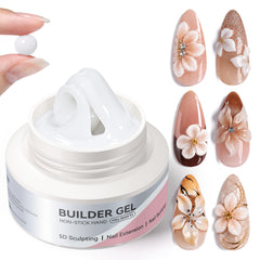 Non‑Stick Hand Builder Gel Milky White #02 30g