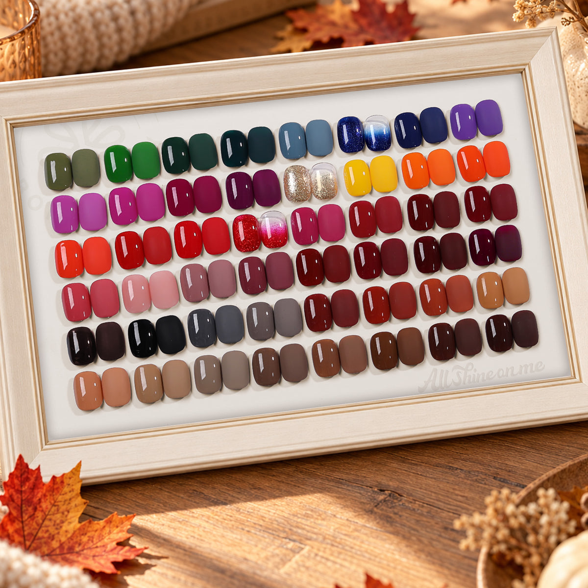 48 Colors Gel & 4 Base Top Coat Set S75 Autumn Edit 5ml