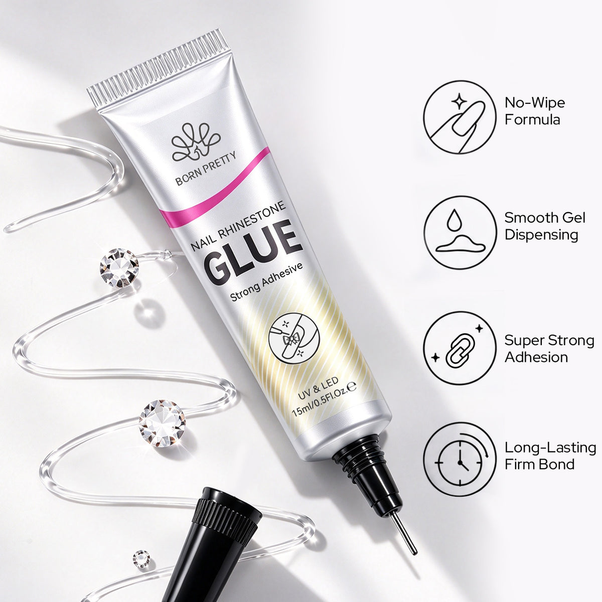 Strong Adhesive Nail Rhinestone Glue 15ml