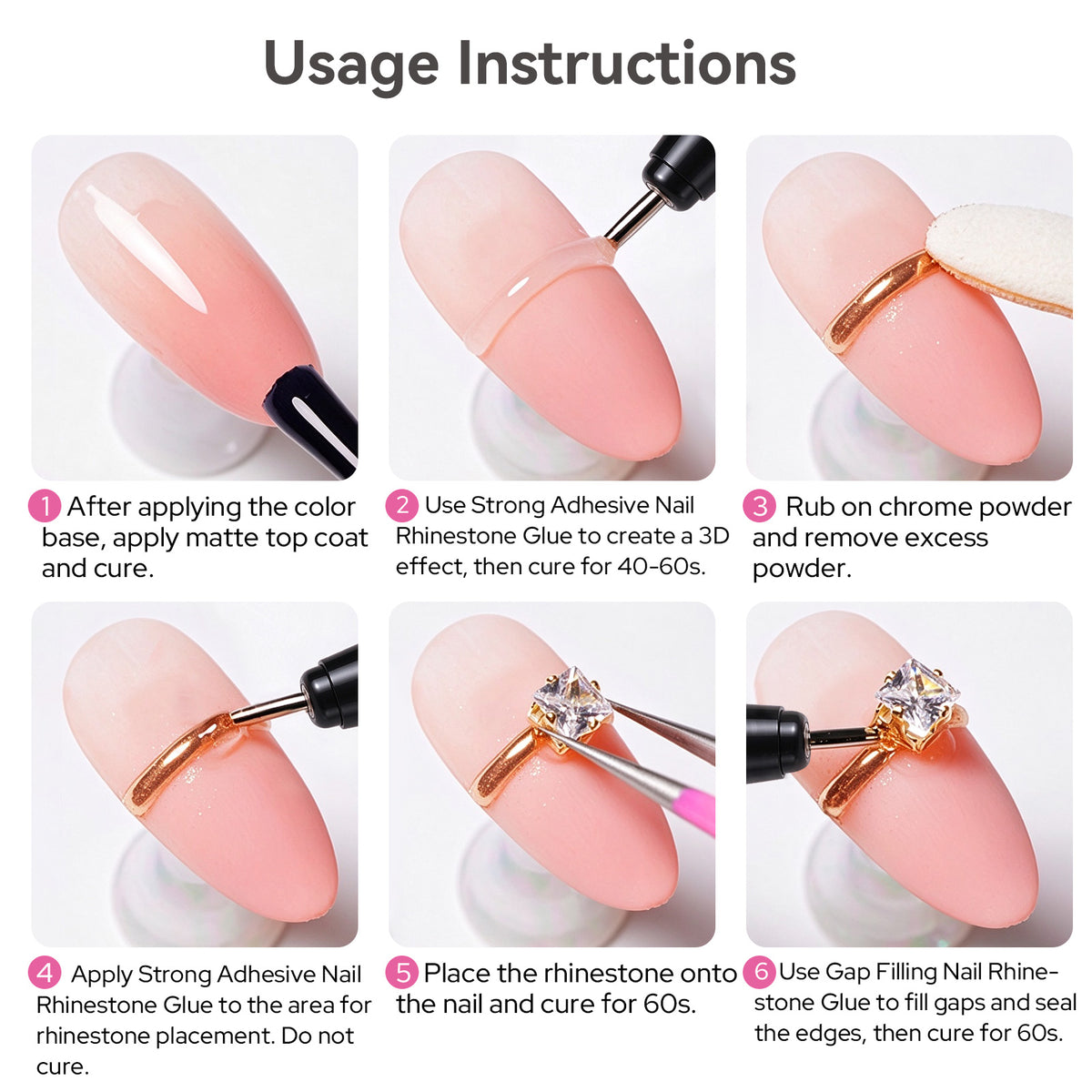 Strong Adhesive Nail Rhinestone Glue 15ml