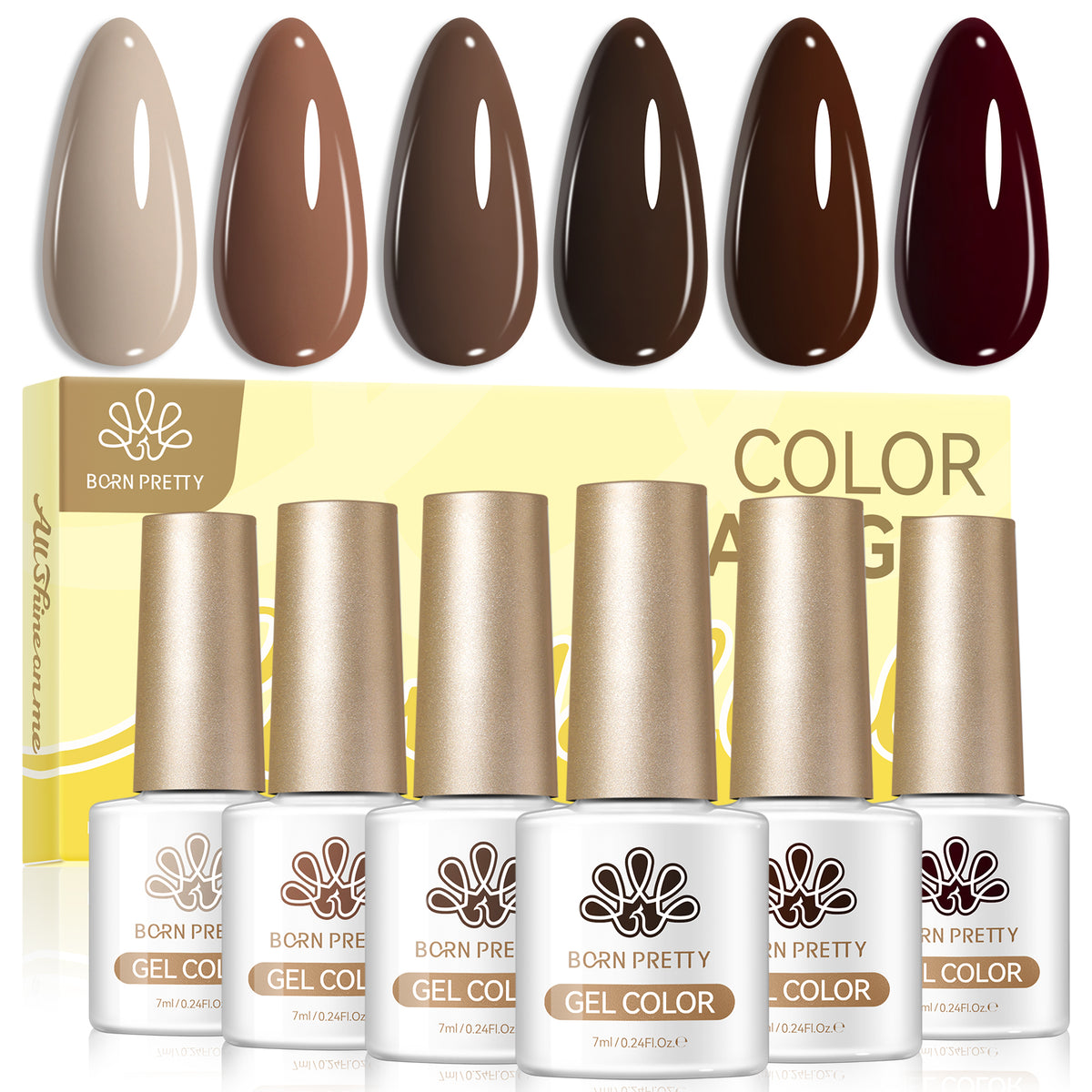 6 Colors Gel Set S77 Whiskey Night 7ml