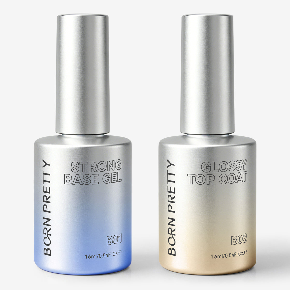 Strong Base Gel B01 & Glossy Top Coat B02 Set 16ml