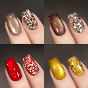 2pcs Set Cat Magnetic Gel &  Glitter Gel