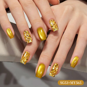 2pcs Set Cat Magnetic Gel &  Glitter Gel