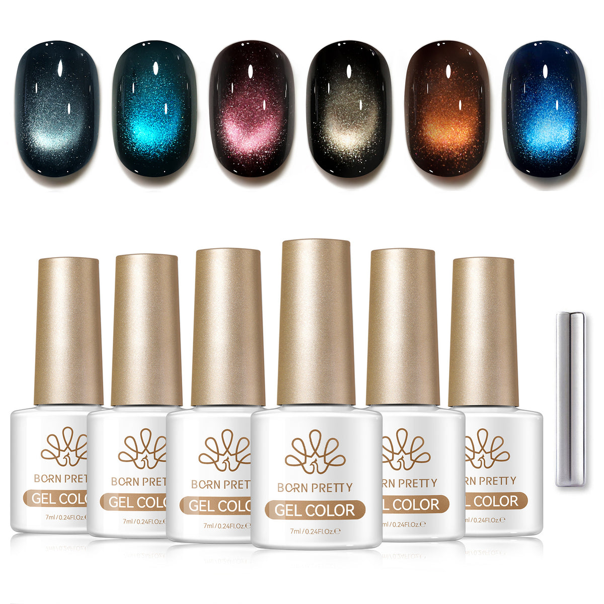 6 Colors Colored Cat Magnetic Gel M96 Dynamic Island 7ml