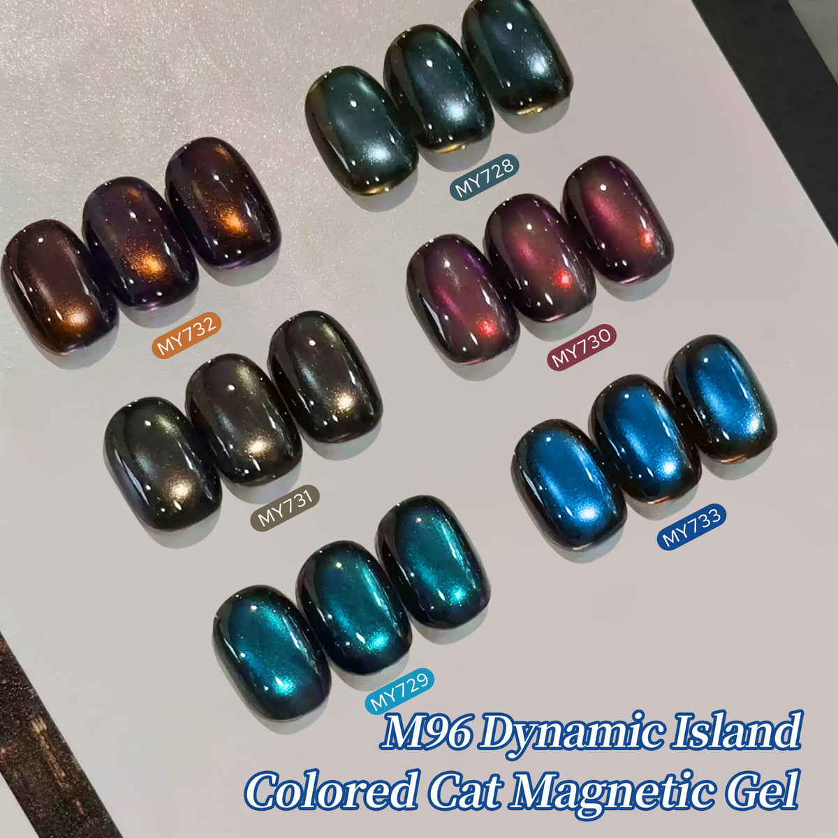 6 Colors Colored Cat Magnetic Gel M96 Dynamic Island 7ml