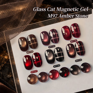 6 Colors Glass Cat Magnetic Gel M97 Amber Stone 7ml