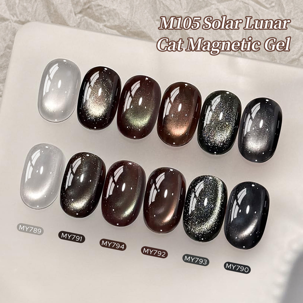 6 Colors Cat Magnetic Gel M105 Solar Lunar 7ml