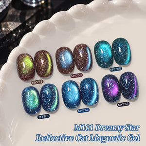 6 Colors Reflective Cat Magnetic Gel M101 Dreamy Star 7ml