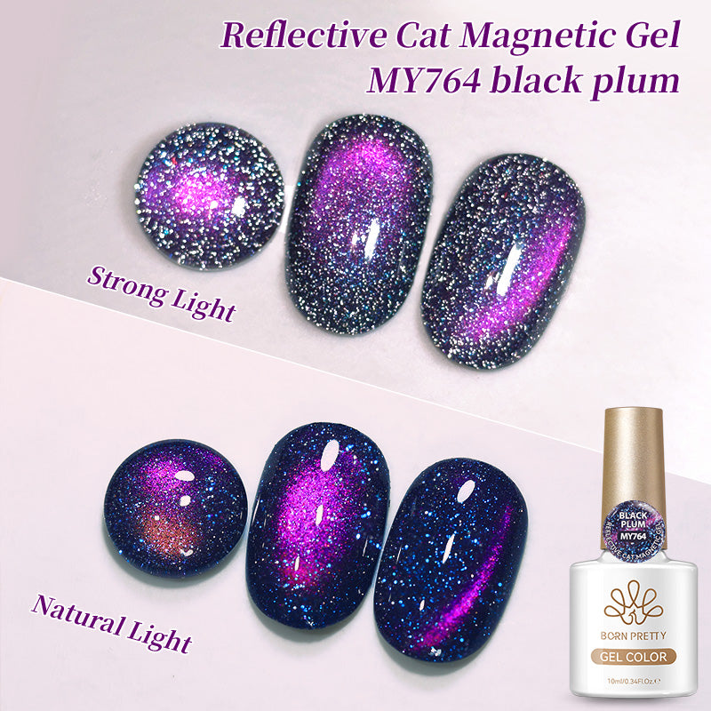 Reflective Cat Magnetic Gel MY764 Black Plum 10ml